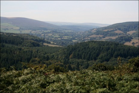 Looking up the Aville Valley from Bats Castle
