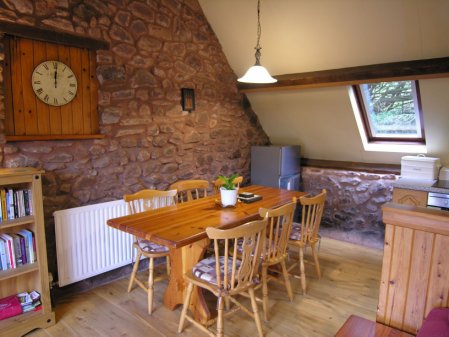 Dining area in Luccombe Cottage