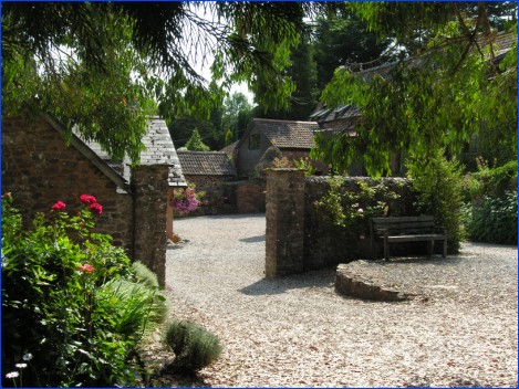 The Main Courtyard at Duddings Country Cottages